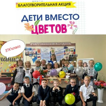 Благотворительная акция "Дети вместо цветов!"